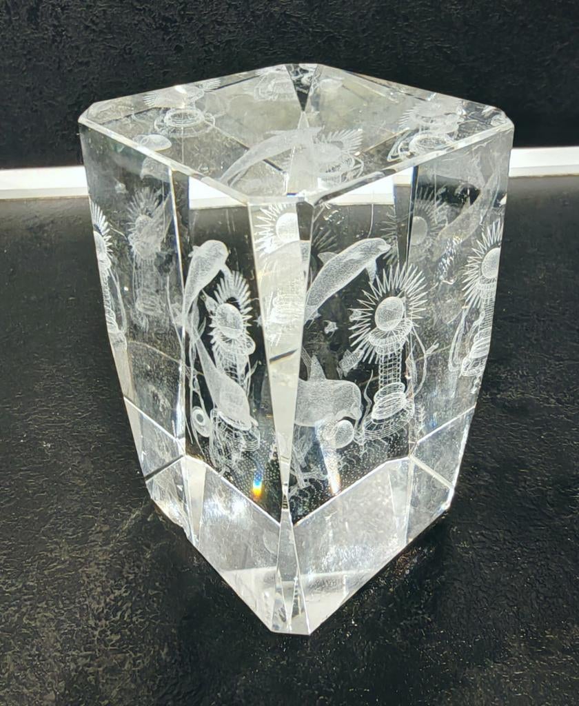 Presse papier en cristal dauphin 3D, Enlèvement ou Envoi, Comme neuf
