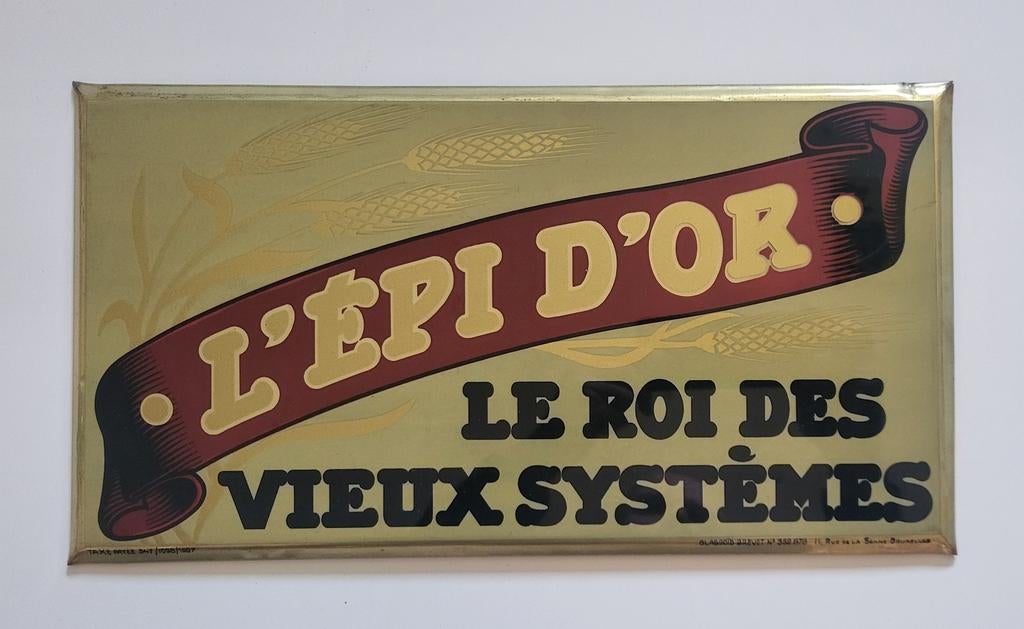 Panneau publicitaire Glacoide L'Epi d'Or., Collections, Marques & Objets publicitaires, Enlèvement ou Envoi, Panneau publicitaire