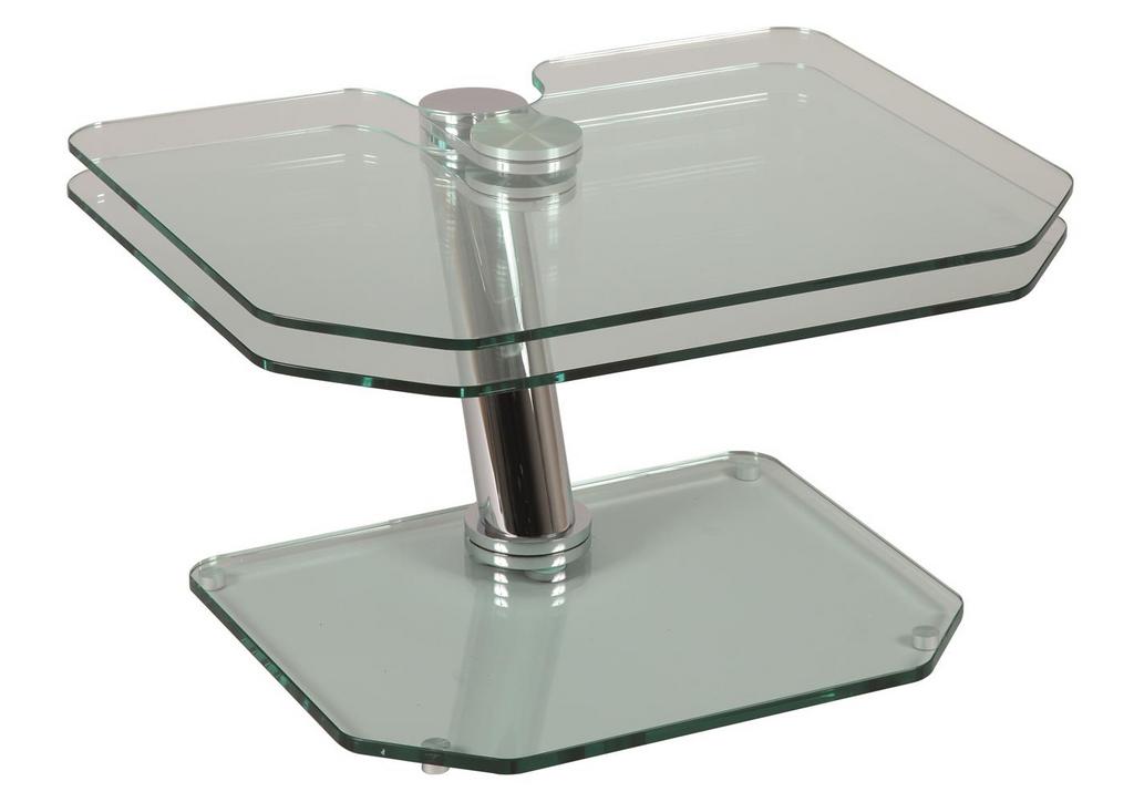 Table en verre trempé amovibles , son pied  métallique NEUVE, Maison & Meubles, Neuf, Moins de 50 cm, Verre, 50 à 100 cm
