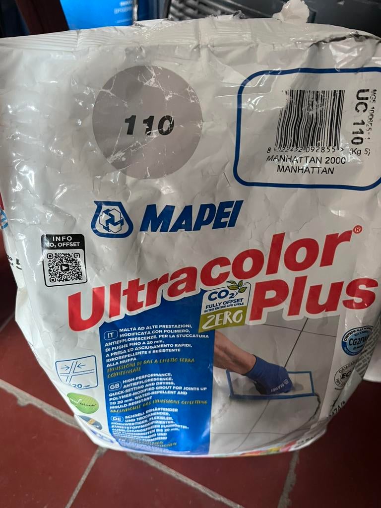 Voegmortel 110 grijs en cementlijm Mapei grijs, Ophalen, Nieuw, Overige typen