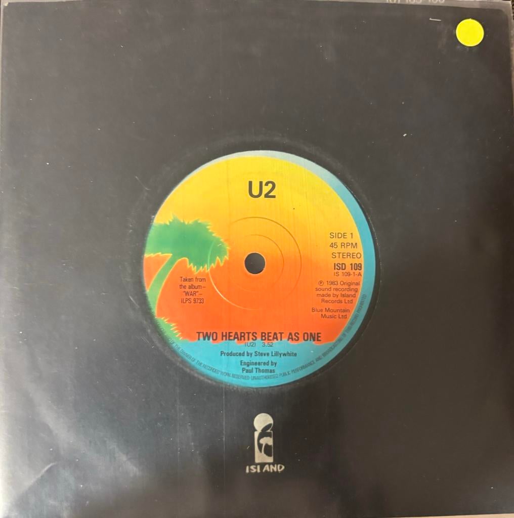 U2 - Two hearts beat as one - endless deep 1983 ( 7” vinyl ), Ophalen of Verzenden, Zo goed als nieuw