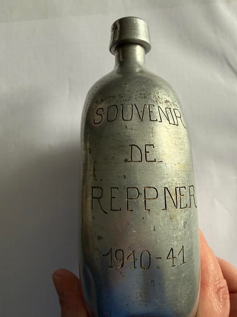 Gegraveerde veldfles WOII, Verzamelen, Ophalen of Verzenden