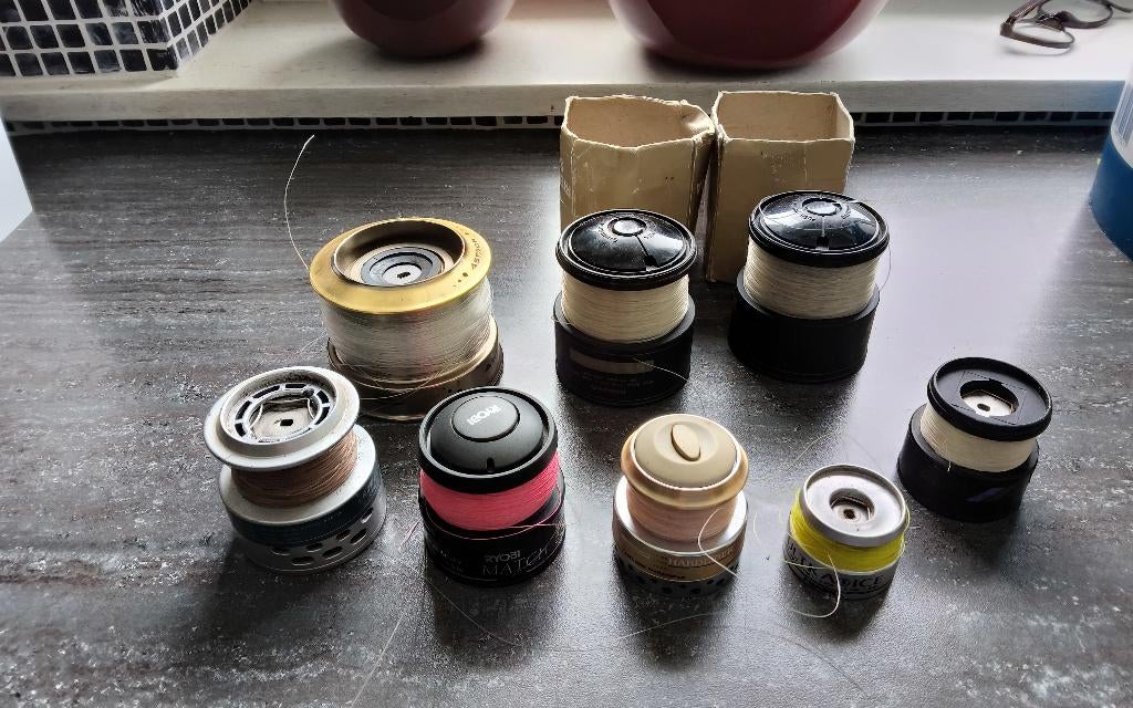 Shimano.Spro.andere spoelen.GRATIS, Enlèvement, Utilisé, Moulinet