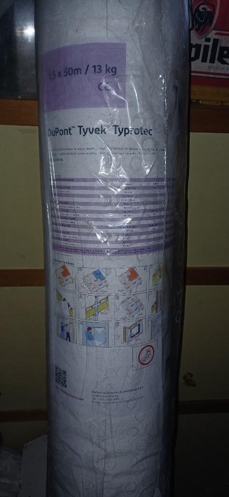 Sous toiture Dupont Tyvek, Bricolage & Construction, Tuiles & Revêtements de toit, Neuf, Gris, Enlèvement, Autres types