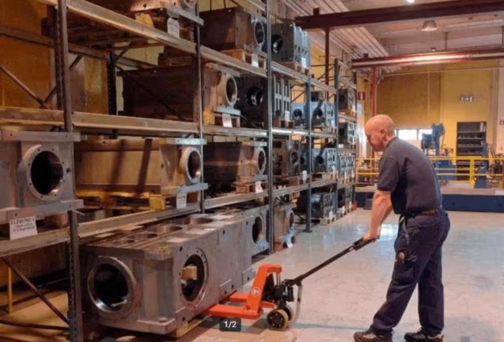 transpallet Toyota BT lifter - Hefvermogen 2300 kg, Bricolage & Construction, Transpalettes, Enlèvement, Utilisé