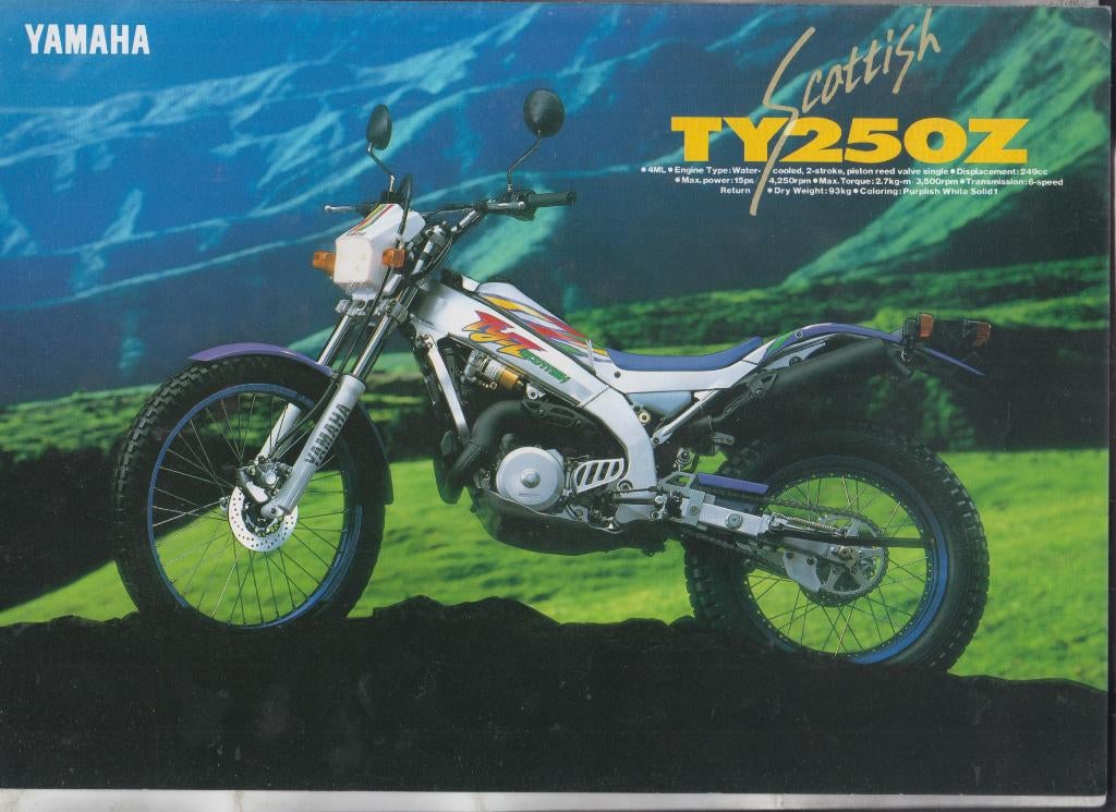 Moto Yamaha TY250Z Scottish Trial Brochure collection, Envoi, Utilisé