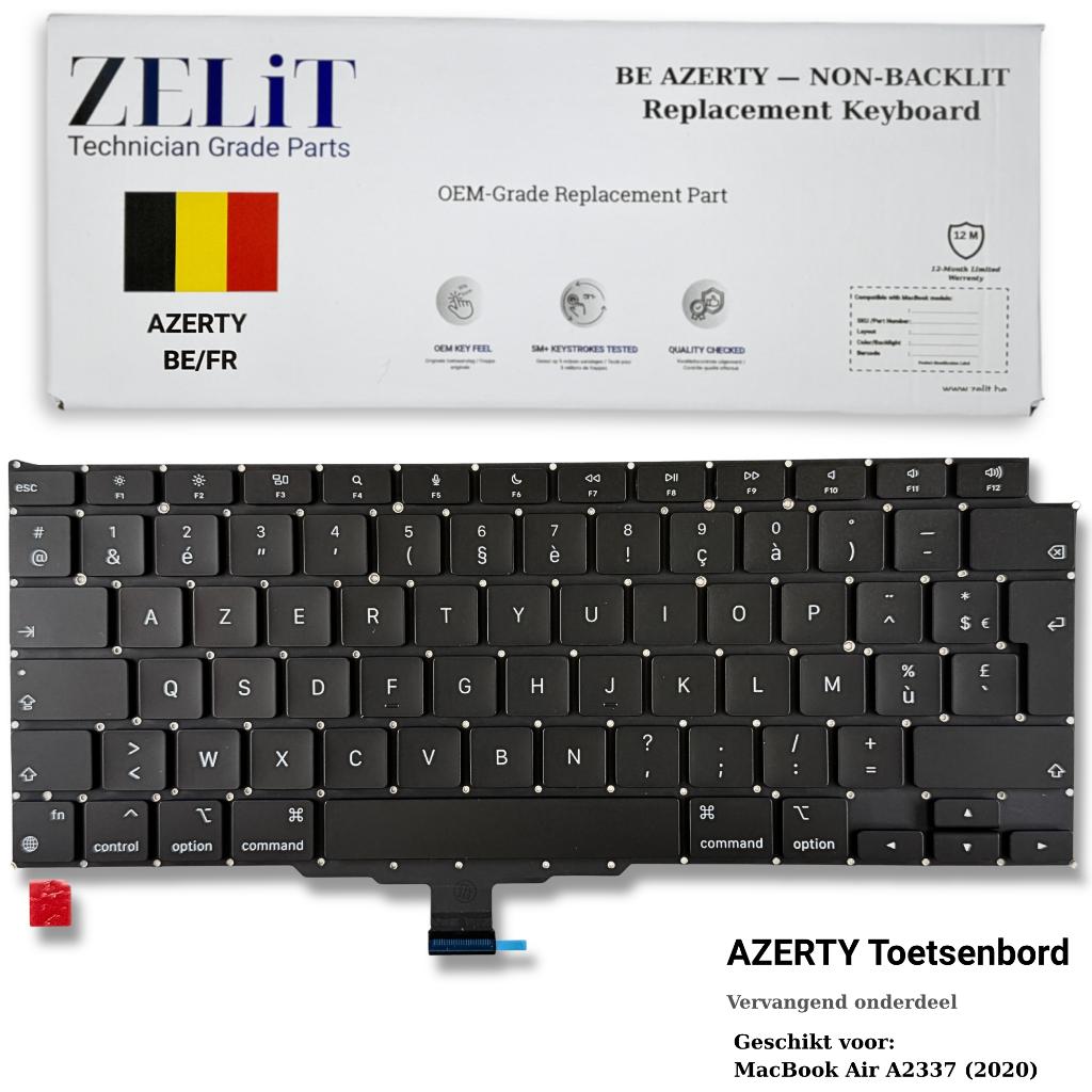 ZELiT MacBook Air A2337 M1 2020 Toetsenbord AZERTY + Montage, Ophalen of Verzenden, Azerty, Nieuw, ZELIT