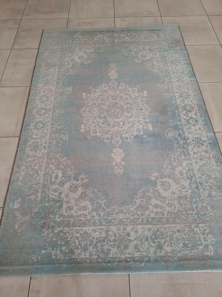 Vintage vloerkleed blauw/groenachtig 1.33x200 cm 5 jaar oud, Huis en Inrichting, Stoffering | Tapijten en Vloerkleden, Ophalen