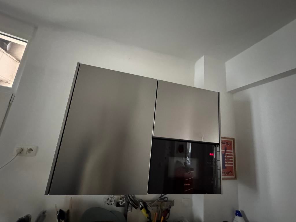 Meuble cuisine & Micro-ondes, Enlèvement, Comme neuf, Noir