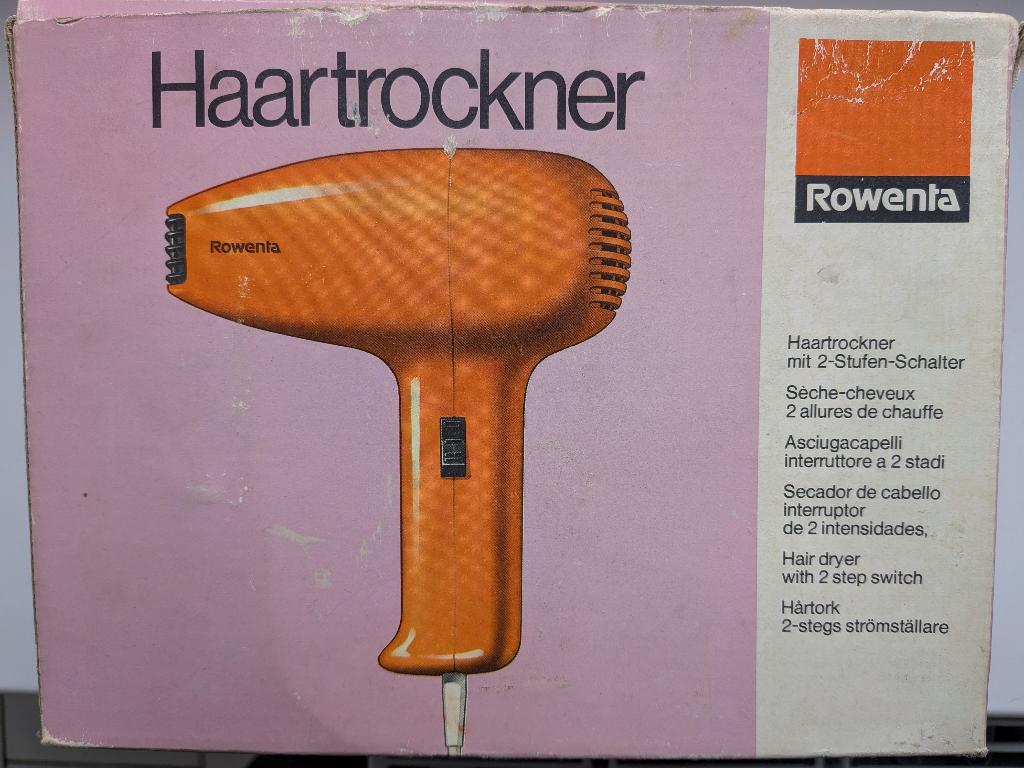 Sèche-cheveux orange vintage, Bijoux, Sacs & Beauté, Enlèvement, Neuf, Sèche-cheveux