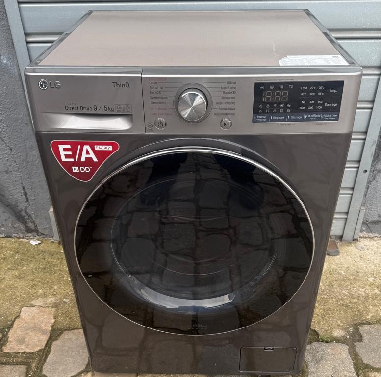 1ans garantie,9kg LG (2 en 1)Lave linge séchant Intelligent, Enlèvement, Comme neuf, Séchoir à linge