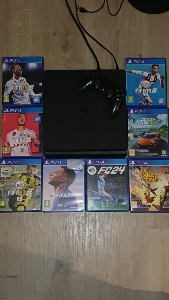 „PS4 + 8 games (FC24, It Takes Two...) + controller — in zee, Games en Spelcomputers, Spelcomputers | Sony PlayStation 4, Ophalen