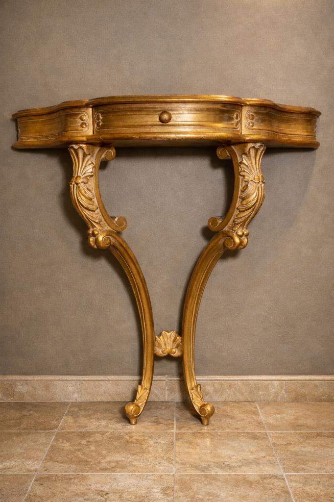 Console murale style Louis XV en bois sculpté, Antiquités & Art, Antiquités | Meubles | Chaises & Canapés, Enlèvement