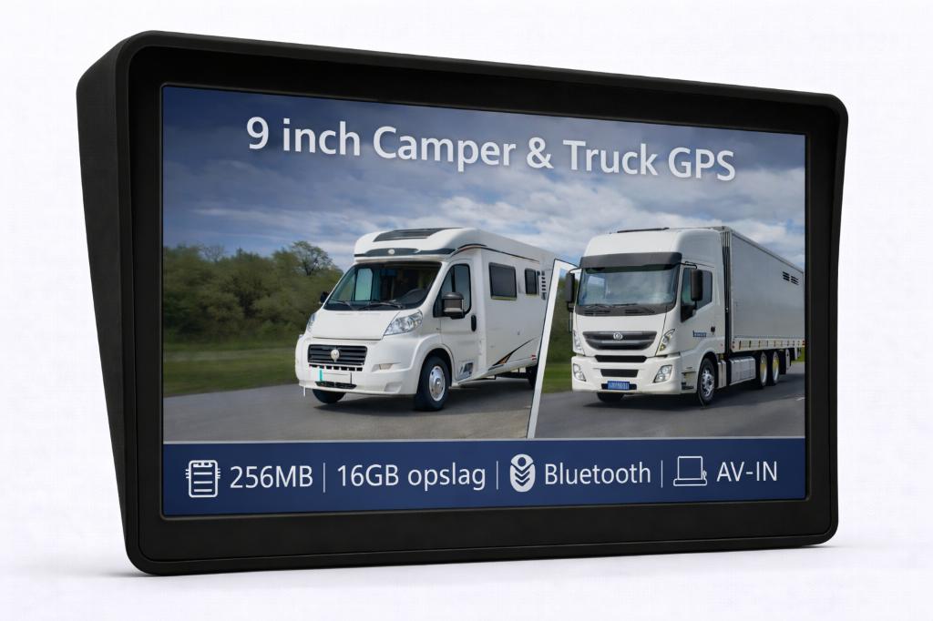 Actie! 9' Camper, Vrachtwagen GPS Europa Q4.2025 .BLUETOOTH, Info@drktech.be, Oosterwennel 35 Genk, Nieuw, Ophalen of Verzenden