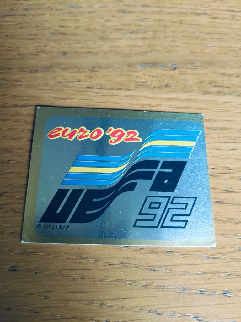 Panini sticker EK Euro 92 Nr 1, Ophalen of Verzenden, Sticker