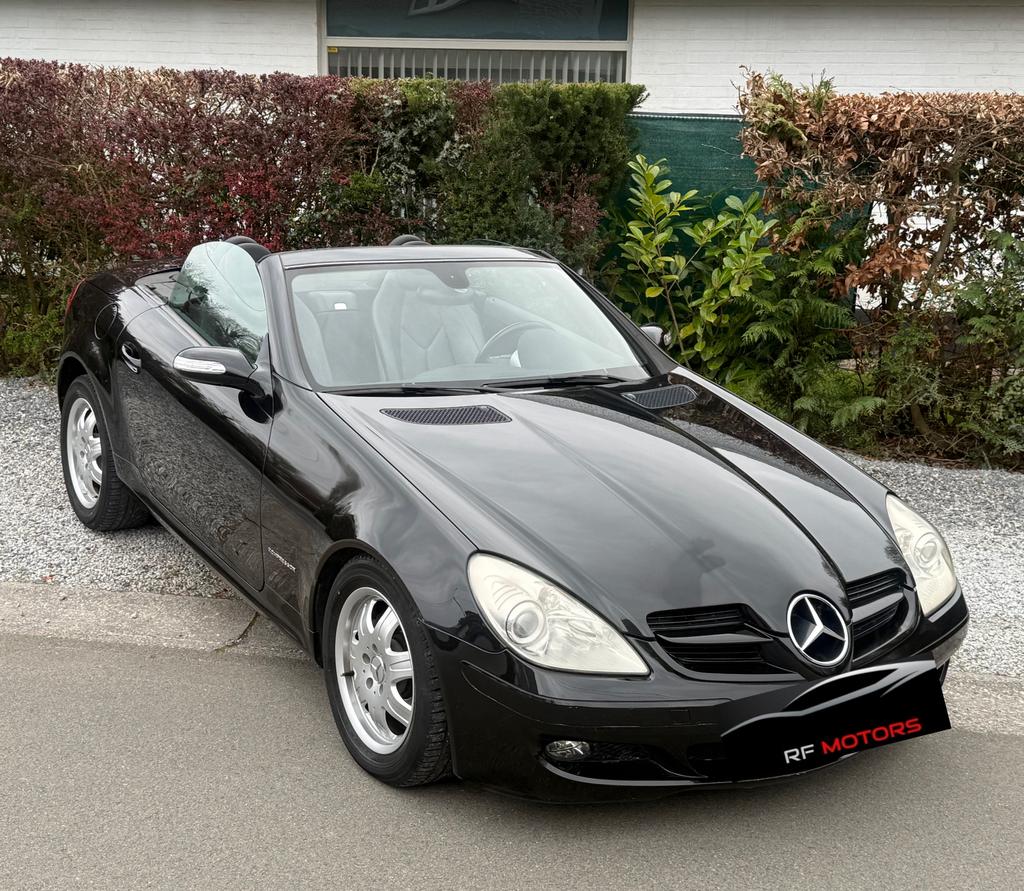 MERCEDES SLK 200 KOMPRESSOR /AUTOMATIQUE /CUIR /GARANTIE, Auto's, Automaat, Zwart, Cabriolet, Zwart