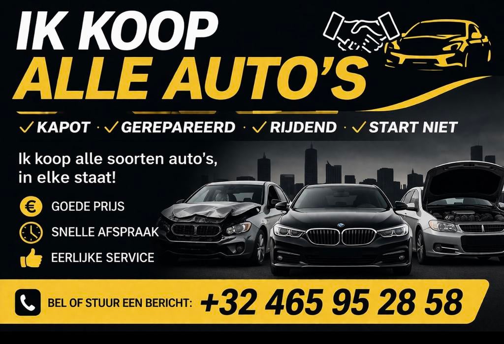 BONJOUR J’ACHÈTE TOUT TYPE DE VOITURE, Enlèvement