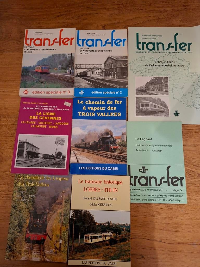 Lot de livres en français, Chemins de fer wallons., Collections, Enlèvement ou Envoi, Comme neuf, Tram, Livre ou Revue
