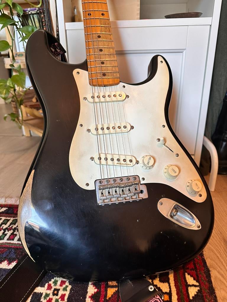 2008 Fender Roadworn Stratocaster black, Muziek en Instrumenten, Snaarinstrumenten | Gitaren | Elektrisch, Ophalen, Zo goed als nieuw