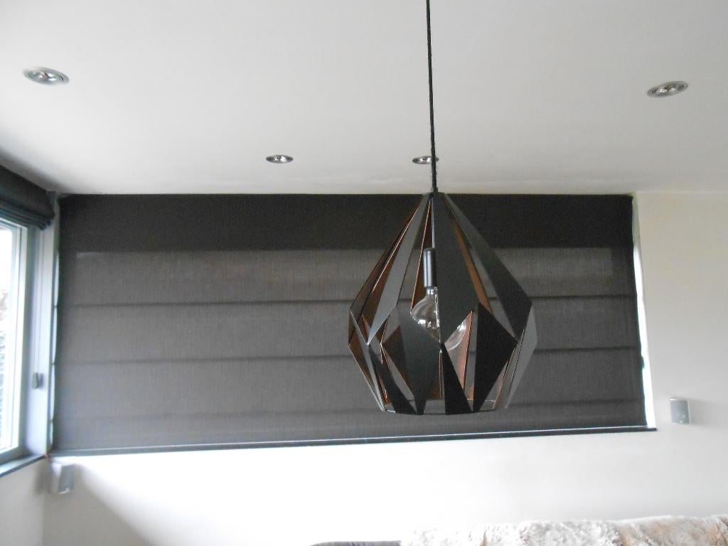 moderne luster, Huis en Inrichting, Lampen | Kroonluchters, Ophalen, Zo goed als nieuw, Metaal, Modern