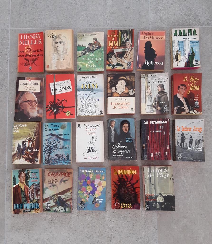 23 Franstalige romans (apart te koop): Brontë, de la Roche, Livres, Enlèvement ou Envoi, Utilisé