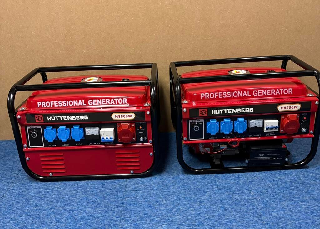 Nieuwe Huttenberg 230/380V benzine noodstroom aggregaten, Enlèvement, Neuf