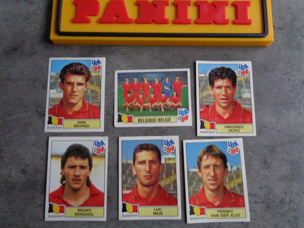 PANINI voetbal stickers WK 94 USA 6X BELGEN, Verzenden, Zo goed als nieuw