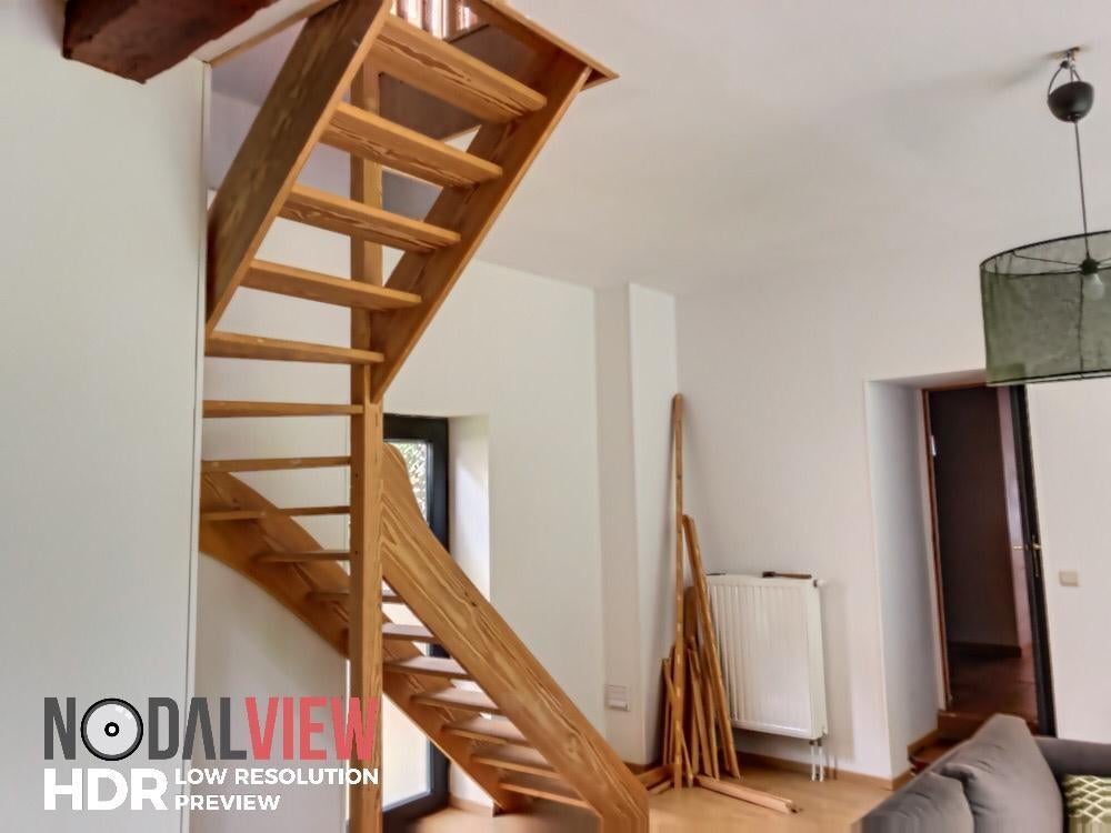 Escalier 1/4 tournant, Enlèvement, Escalier