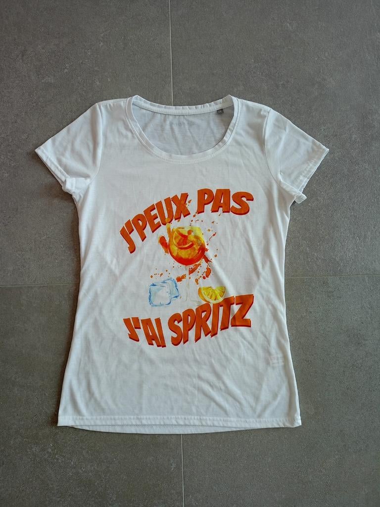 T-shirt, Wit, Zo goed als nieuw, Korte mouw, Maat 36 (S)
