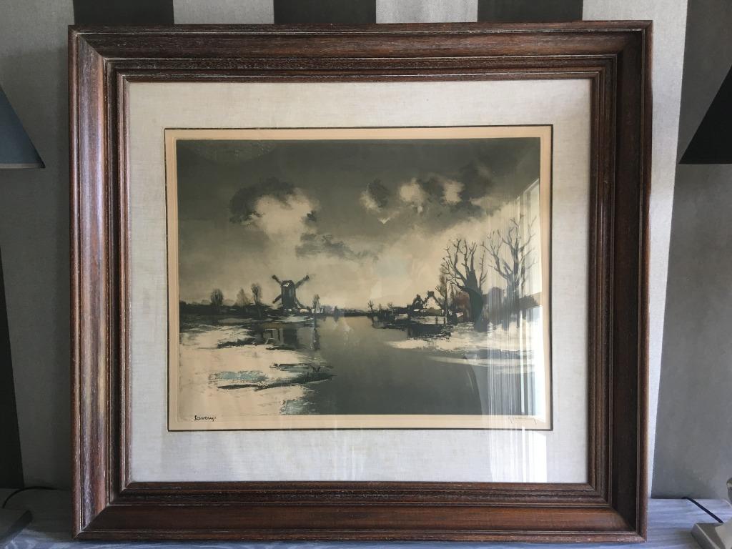 Mooie Litho van Saverys/Hebbelinck. Latem aan de Leie., Enlèvement