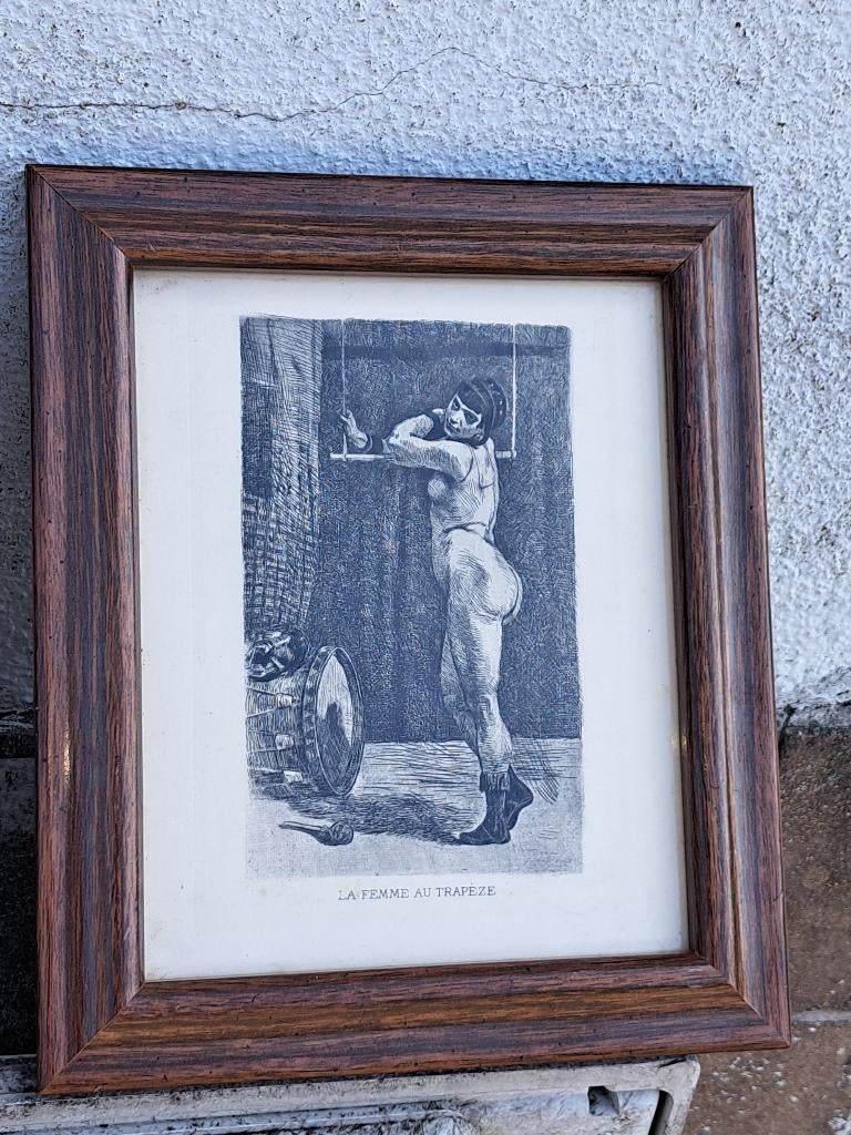 Gravure la femme au trapeze de Félicien rops, Enlèvement ou Envoi