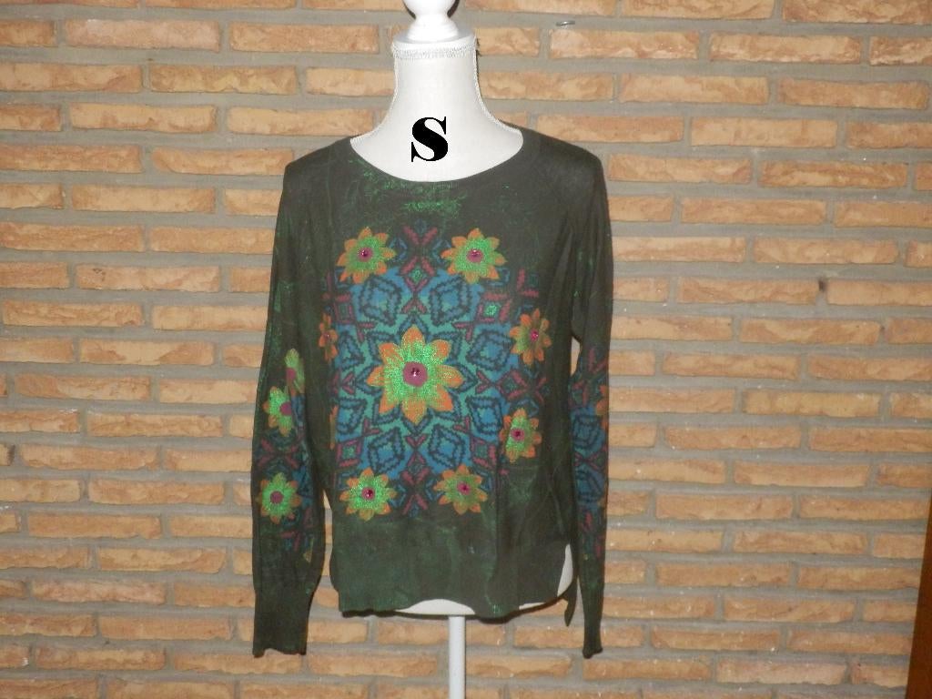 (117) - pull femme t.s vert - désigual -, Vêtements | Femmes, Pulls & Gilets, Comme neuf, Taille 36 (S), Vert, Enlèvement ou Envoi