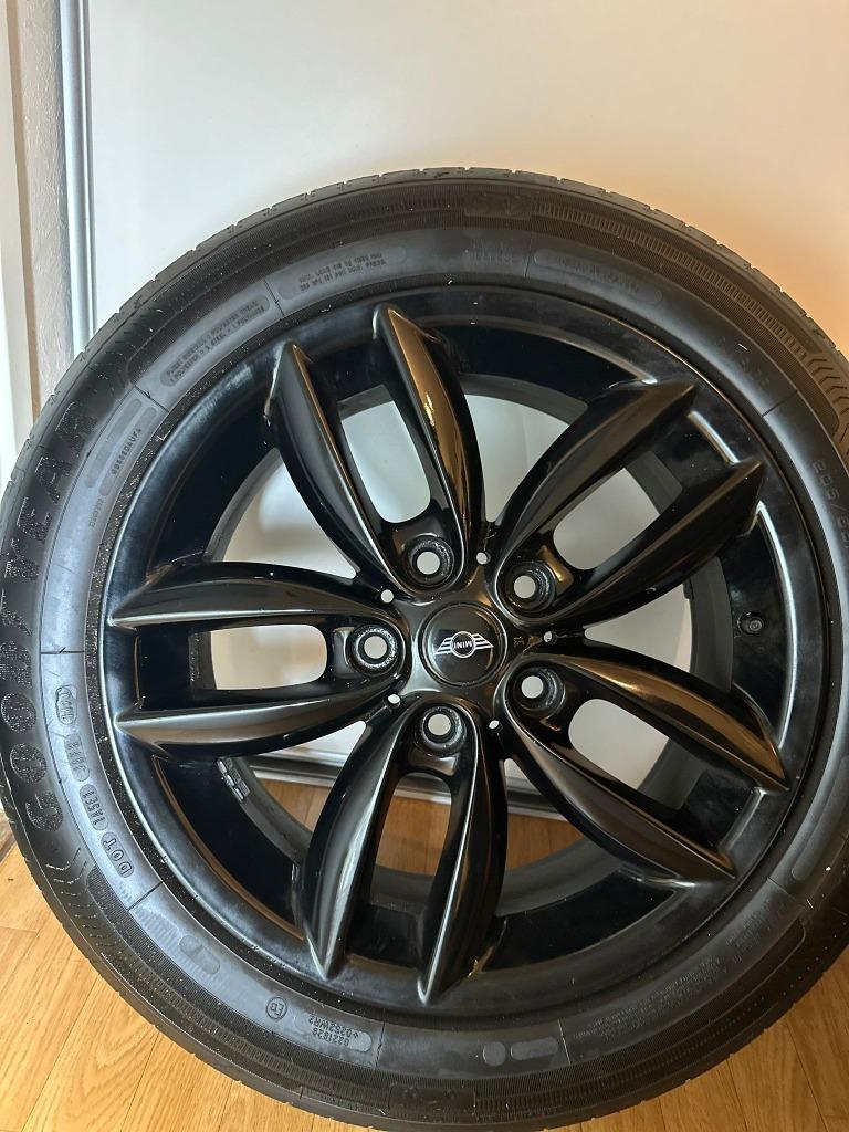 mooie set 17 inch 5x120 originele Mini velgen met 205/55-17, Enlèvement ou Envoi, Véhicule de tourisme, Pneus été, 17 pouces