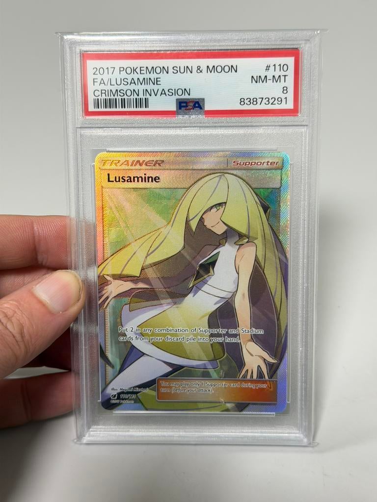 Pokémon Soleil Lune Crimson Invasion 2017 Lusamine - PSA 8, Hobby & Loisirs créatifs, Jeux de cartes à collectionner | Pokémon