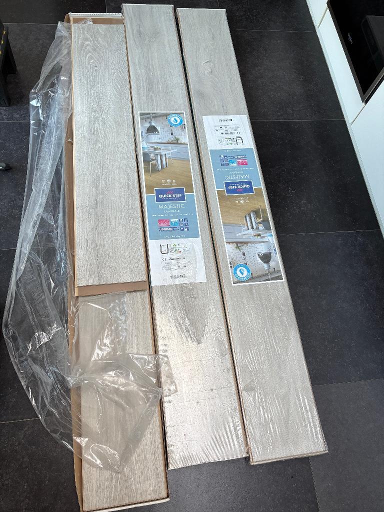 QuickStep Laminaat | Woodland Oak Light Grey | < 9m², Ophalen, Nieuw, 5 tot 10 m², 10 tot 30 cm