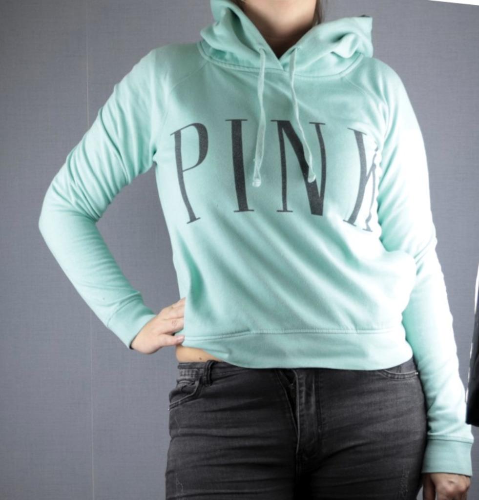 Groene hoodie van Pink (Victoria's secret) - Maat medium, Verzenden, Groen