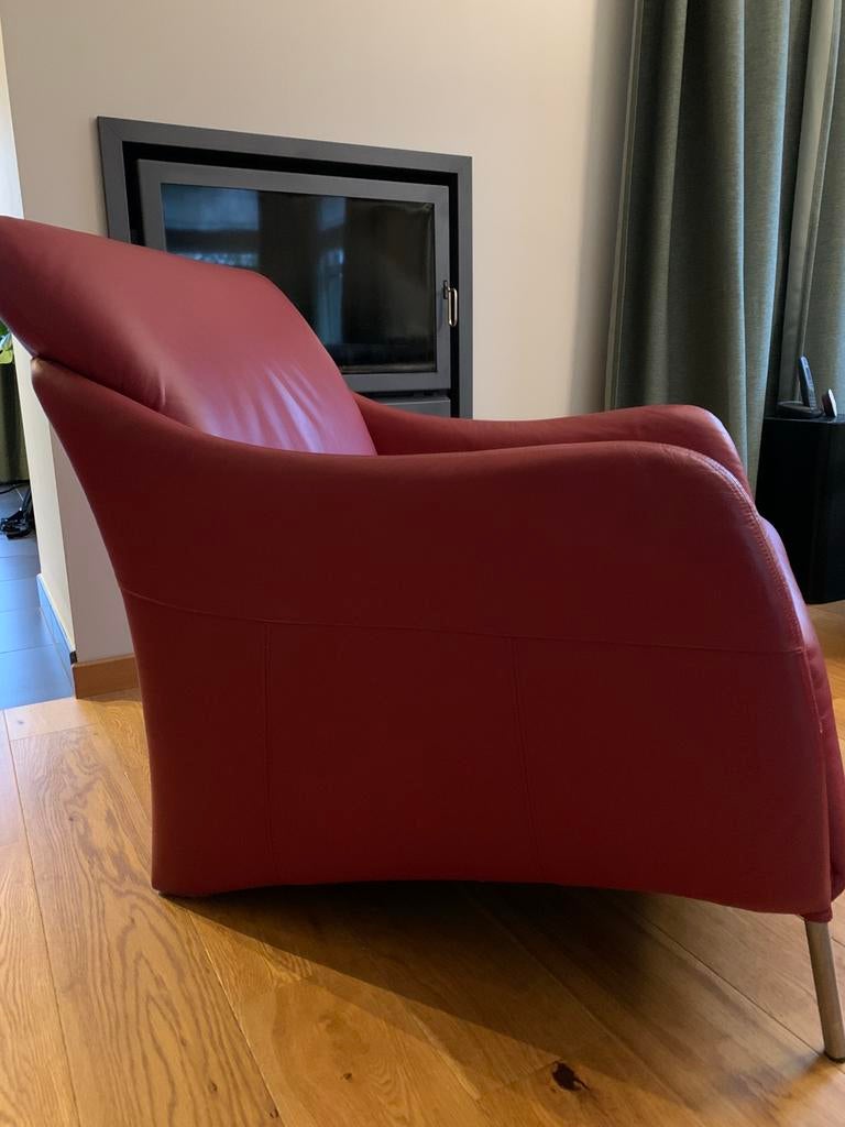 Fauteuil design en cuir, Maison & Meubles, Fauteuils, Enlèvement, Comme neuf