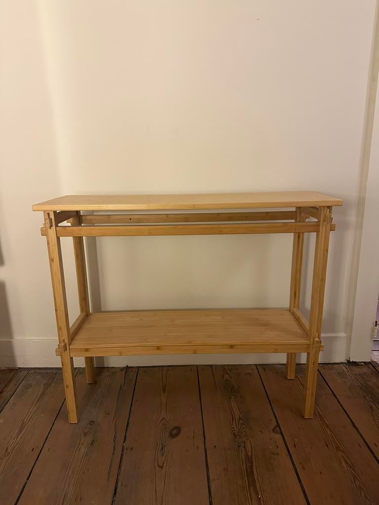 JYSK FELSTELD console table bamboo, Enlèvement, Comme neuf