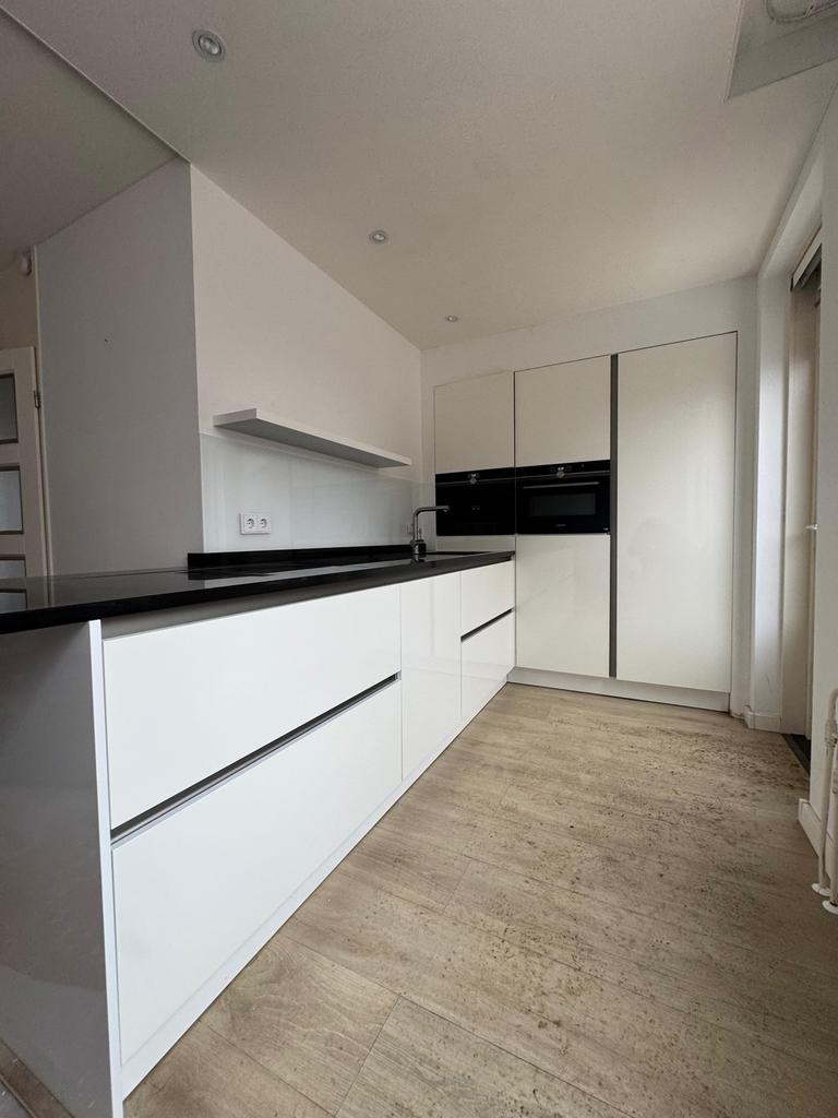 Complete Witte Hoekkeuken Greeploos + Graniet + GEDEMONTEERD, Huis en Inrichting, Ophalen of Verzenden, Wit, Hoekkeuken, Greeploos