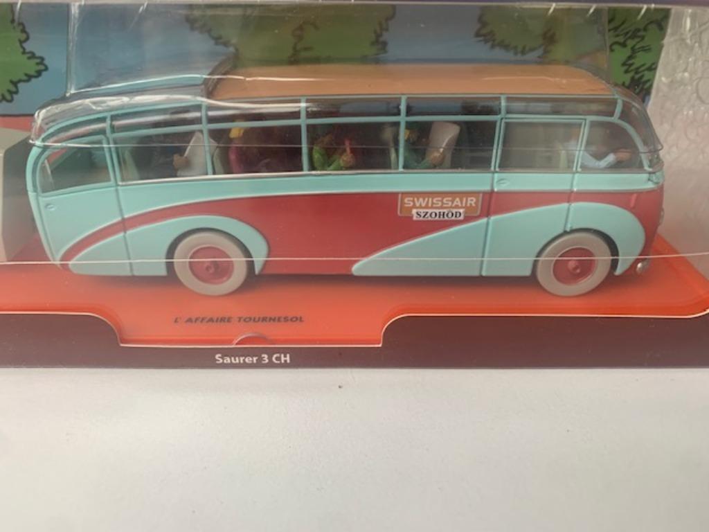 Kuifje - Tintin - Le bus de la Swissair - En voiture, Collections, Enlèvement ou Envoi, Tintin, Neuf, Statue ou Figurine