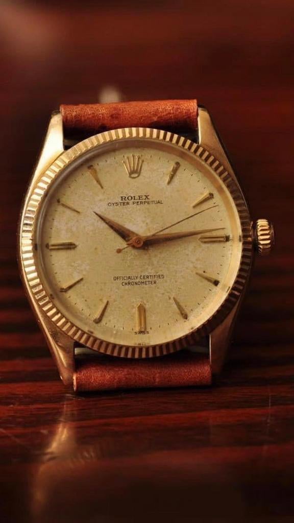 Rolex Oyster Perpetual Gold, Enlèvement ou Envoi, Or, Or, Rolex
