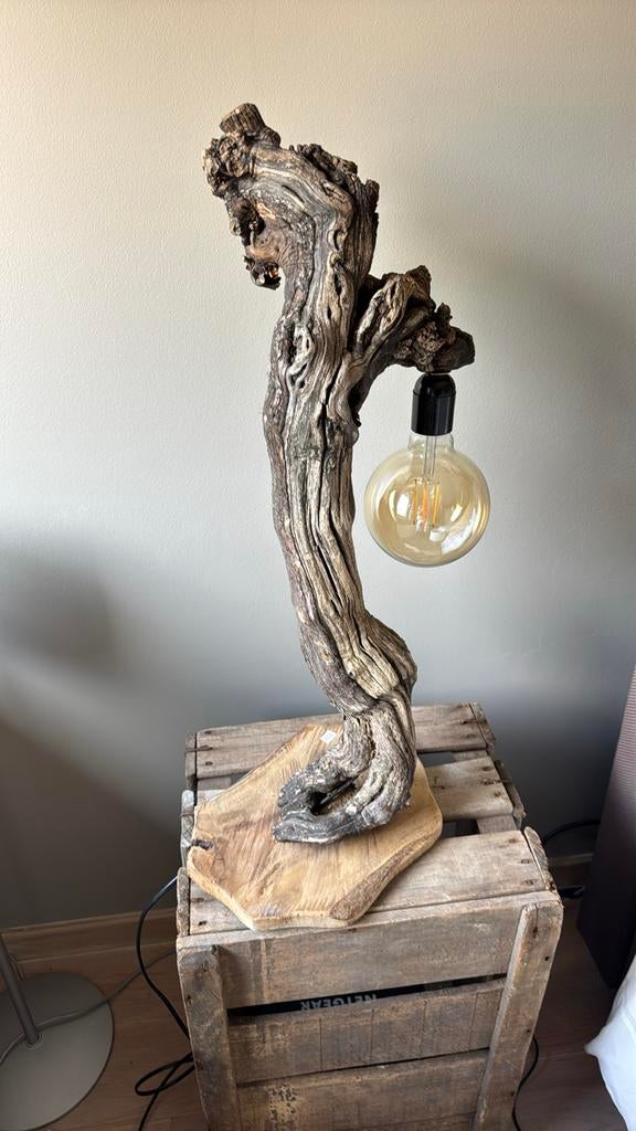 Sfeerlamp Oude Druivelaar, Ophalen, Zo goed als nieuw, Hout, Landelijk