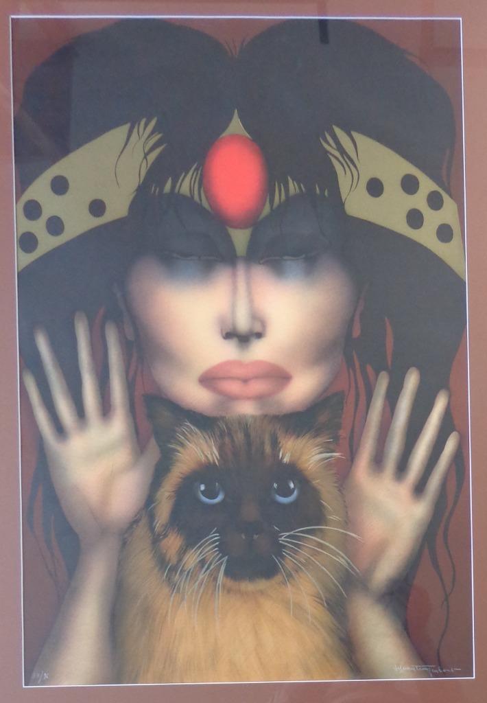 JEF VAN TUERENHOUT / KONINGIN / KLEURZEEFDRUK / 115x86cm KAD, Antiek en Kunst, Kunst | Litho's en Zeefdrukken, Ophalen