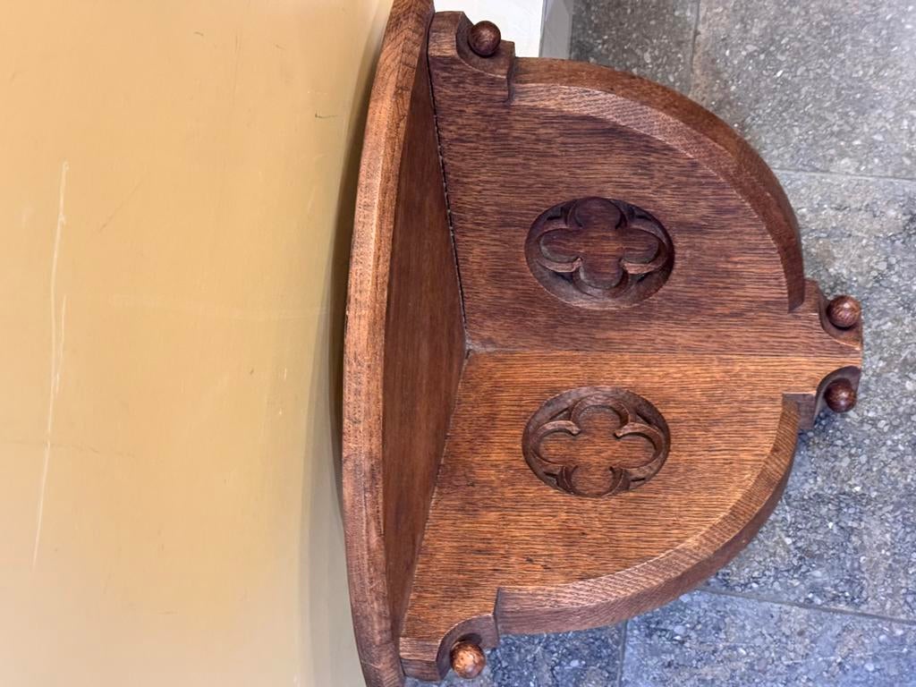 Antieke eikenhouten hoekconsole, Ophalen of Verzenden