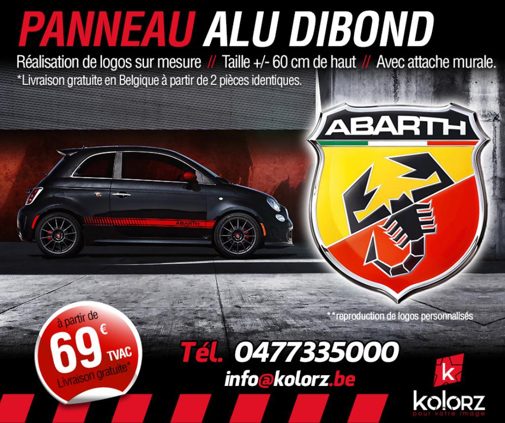 Panneaux Alu dibond 60 cm de haut, logo personnalisé., Enlèvement ou Envoi, Neuf, Panneau publicitaire