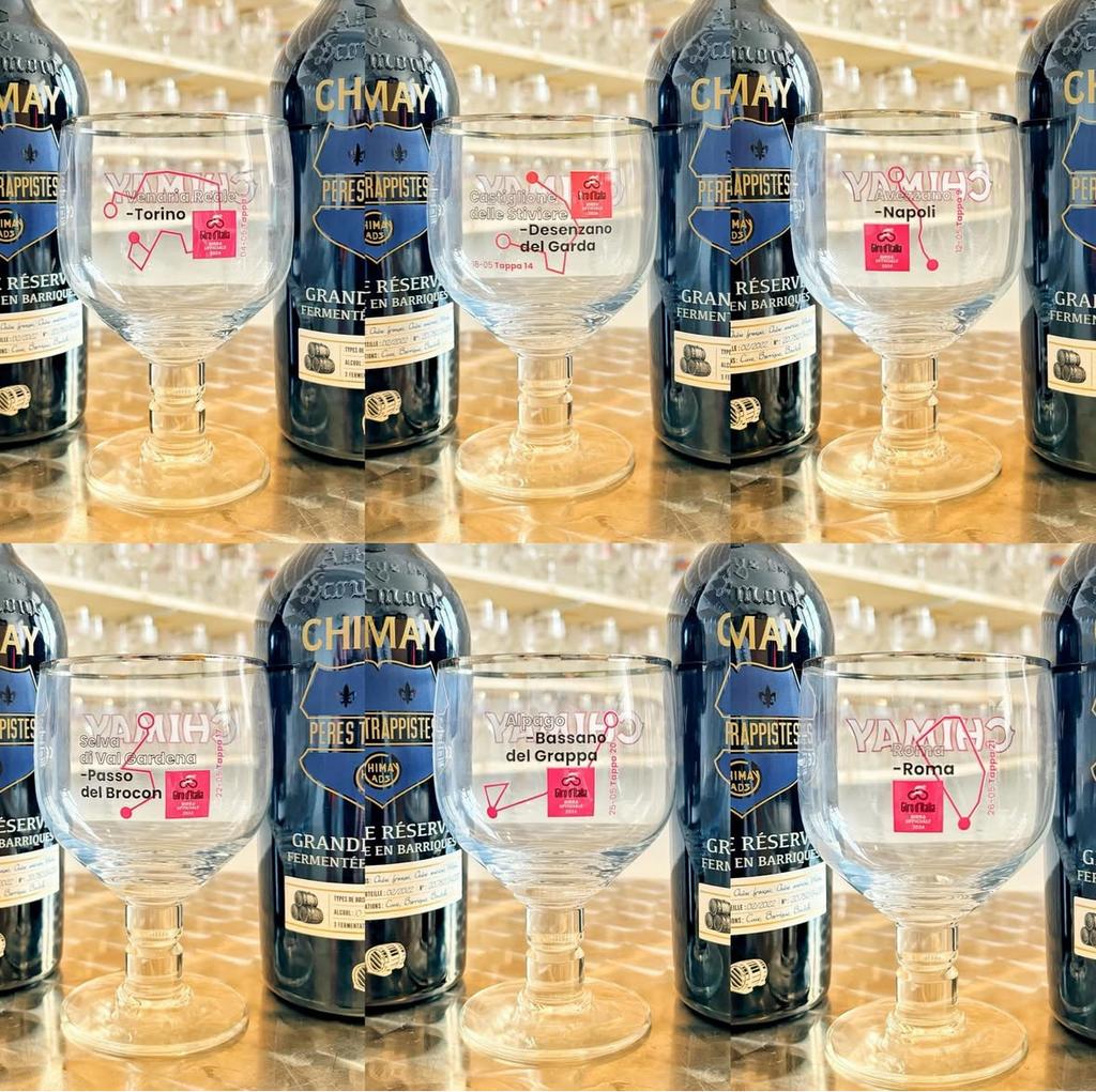 Lot de 7 verres chimay Giro d’italie, Collections, Enlèvement ou Envoi, Neuf, Verre à bière