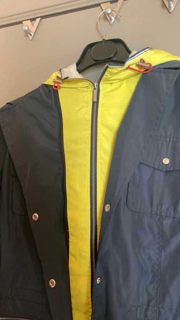 Tommy Hilfiger blauwe jas voor het tussenseizoen, maat L, Ophalen of Verzenden, Gebruikt, Dames