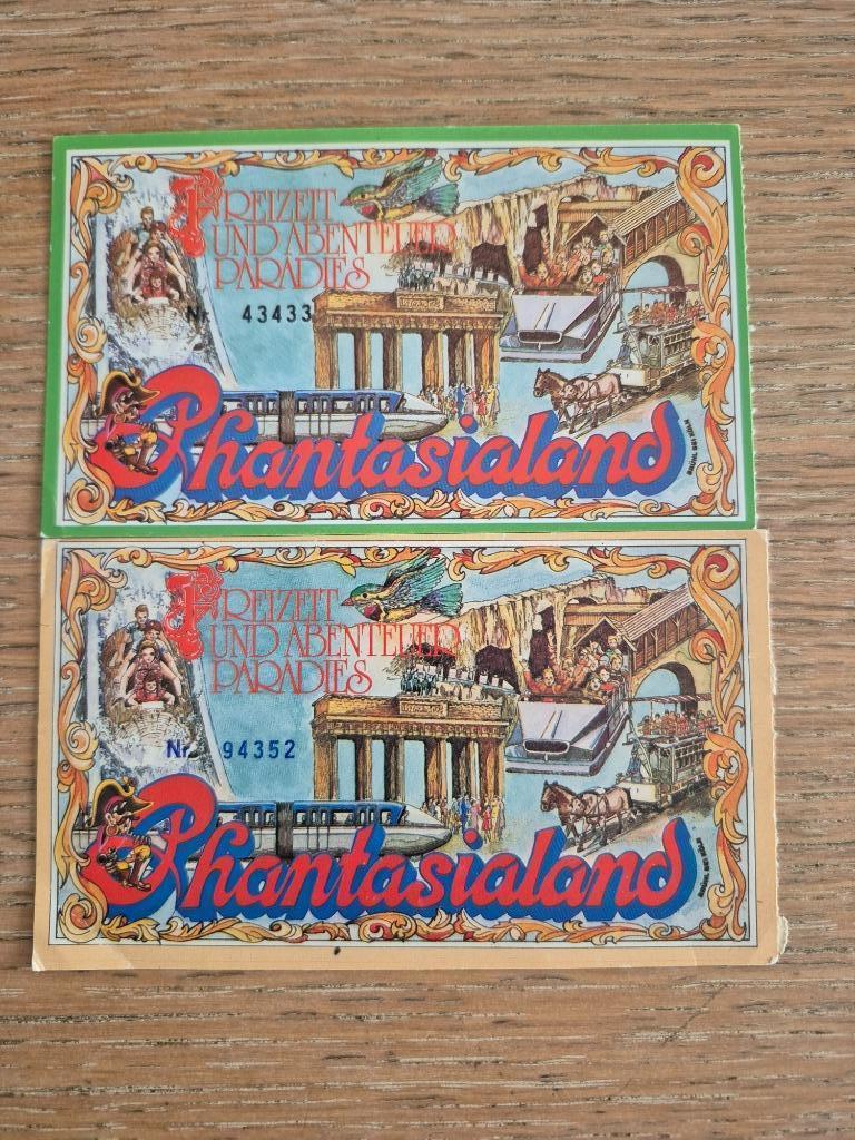 2 OUDE entree kaarten Phantasialand, Ophalen of Verzenden, Zo goed als nieuw