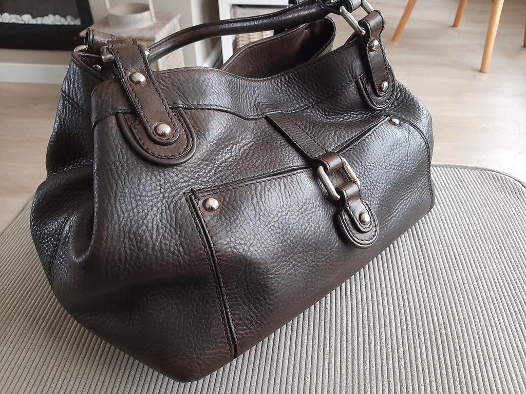 Bruine MAX MARA handtas, Ophalen of Verzenden, Zo goed als nieuw, Bruin, Handtas