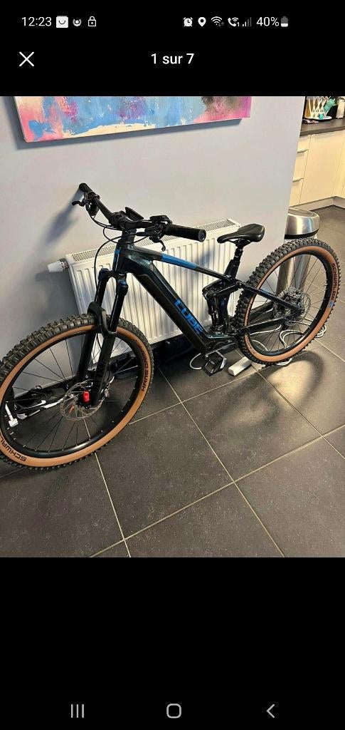 Vtt cube stereo hybride 140 slx, Vélos & Vélomoteurs, Vélos électriques, 51 à 55 cm, 50 km par batterie ou plus, Comme neuf, Enlèvement